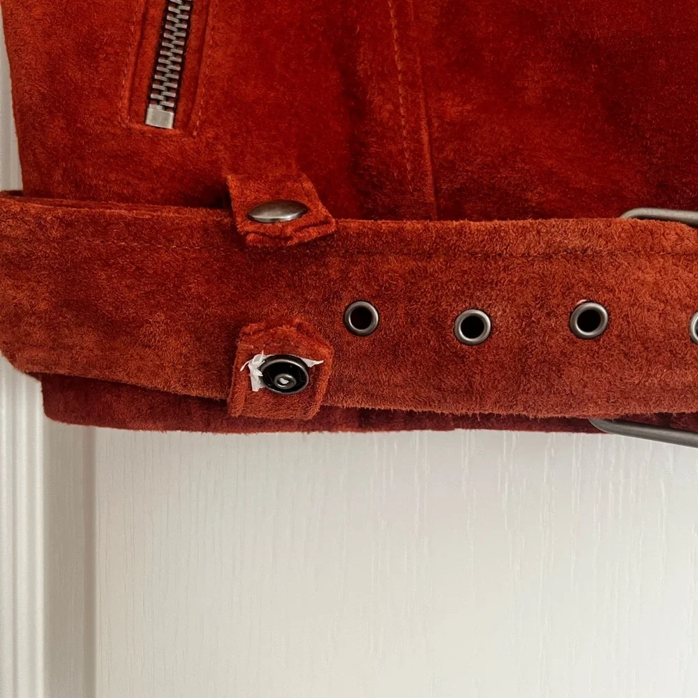 ☄️Blank NYC Women's Suede Moto Jacket - Rich Rust - Picture 5 of 5